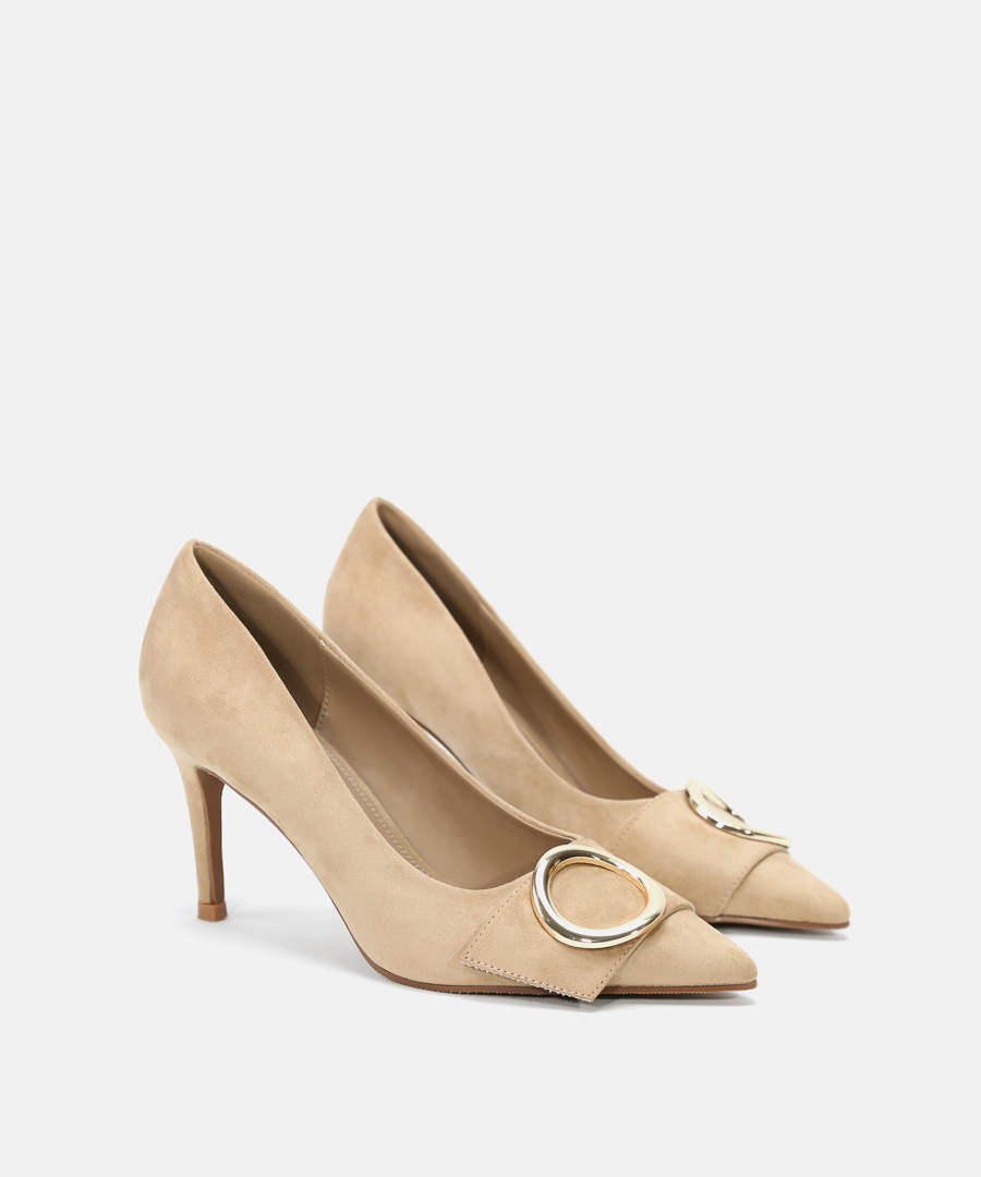 Zapatos tacón adorno metálico image number null